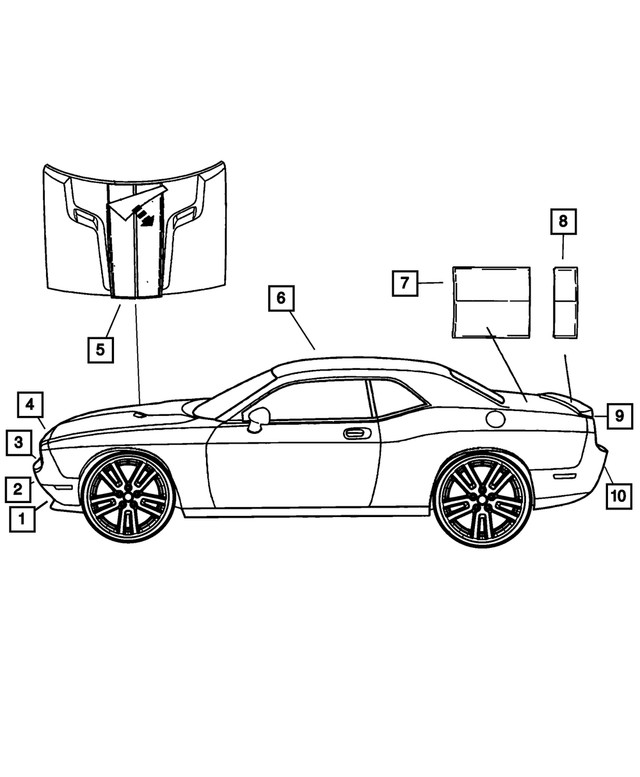 Genuine Mopar Hood Decal NEW OEM 1UA39SBEAA