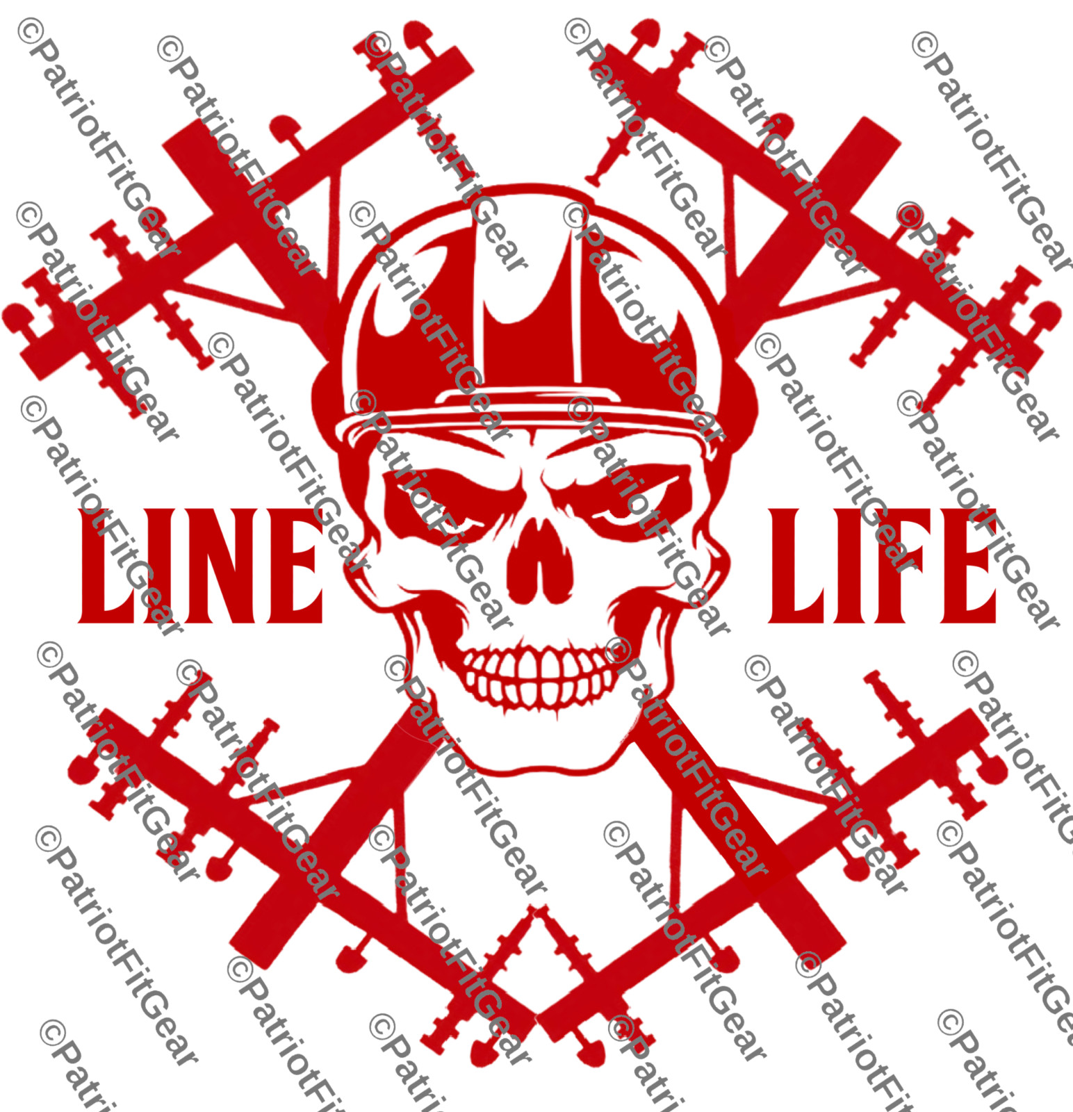 Lineman,Skull,Linesman,Line Life,Line Worker,Electrician,Sticker,Vinyl Decal