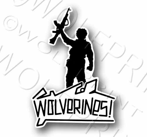 Red Dawn Wolverines Sticker 5″ Tall Graffiti Freedom Fighter 2A Decal