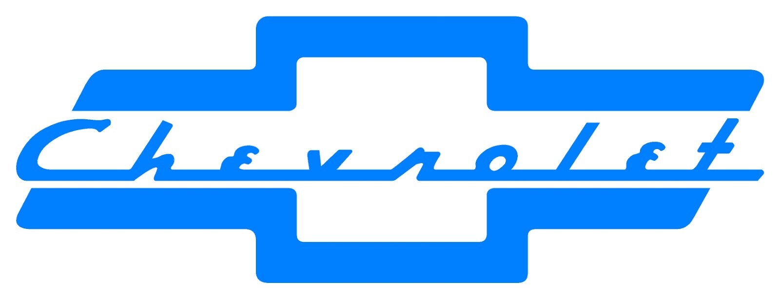 Custom Chevrolet Bowtie With Script Word Vinyl Decal Multiple Colors and Sizes