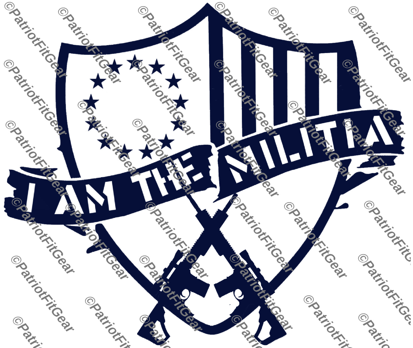 I Am The Militia,2nd Amendment,2A,12″x10″,Gun Rights,Molon Labe,DTOM,Vinyl Decal