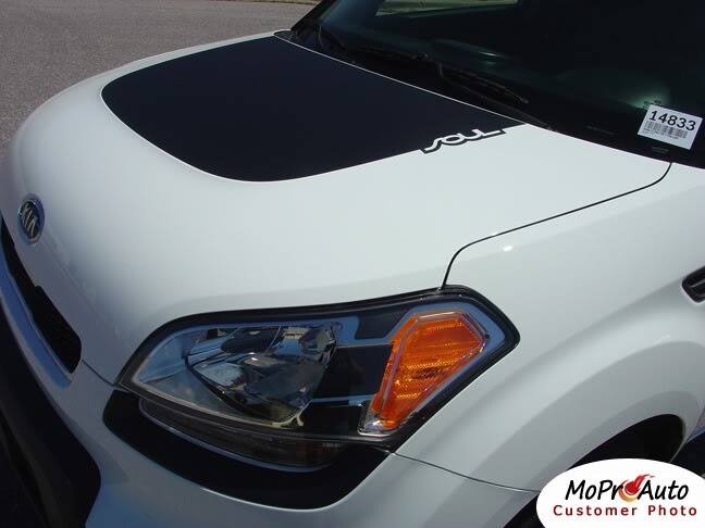 Original Hood & Rear Side Stripe Vinyl Graphic Decal for Kia Soul by MoProAuto