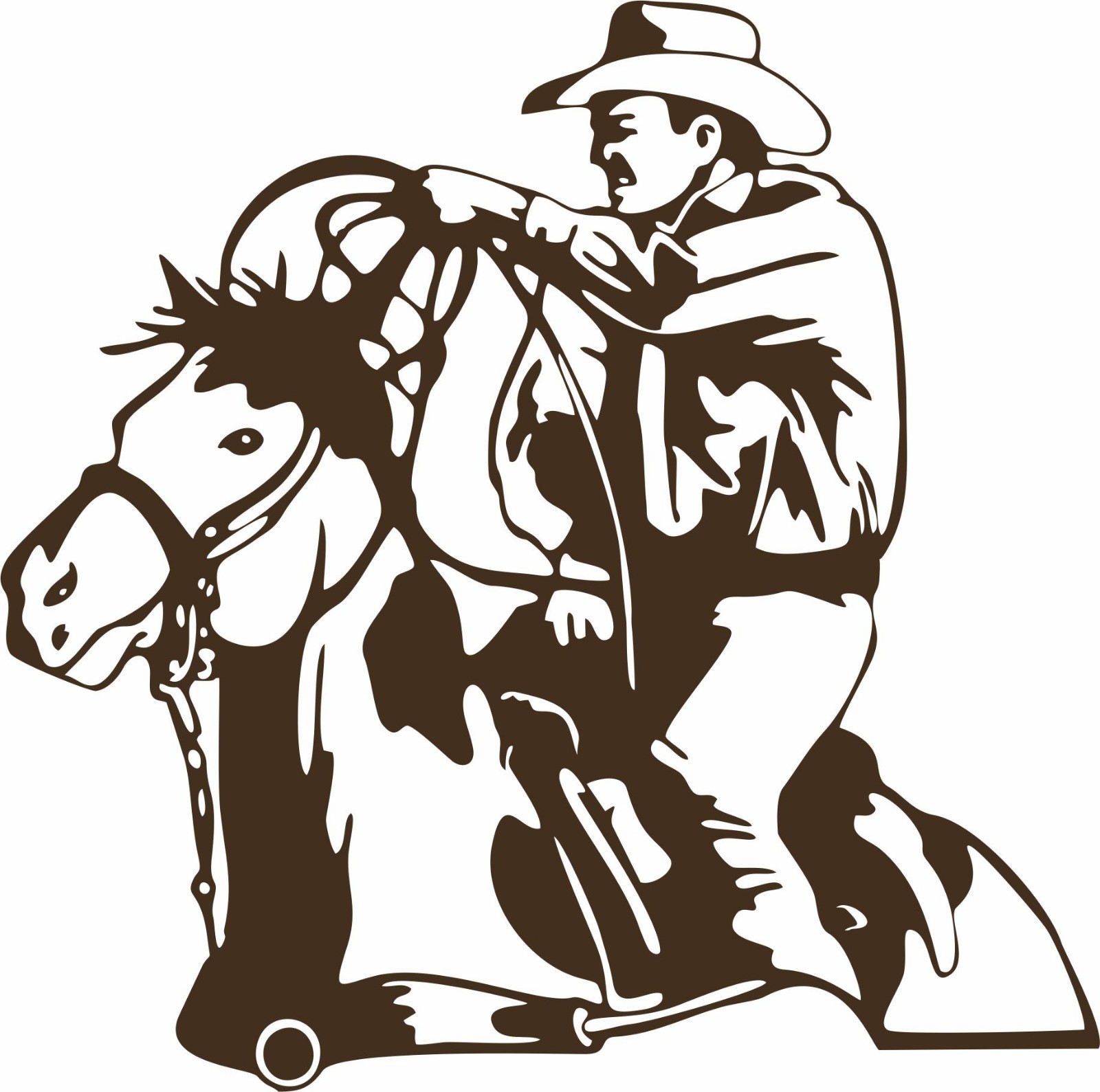 Cowboy Hat Horse Rodeo Roping PRCA Car Truck Window Laptop Vinyl Decal Sticker
