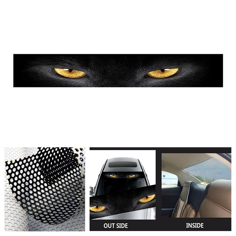 Car Eye Leopard Sticker Decal Graphics Sunshade Decor For Front Rear Windshield
