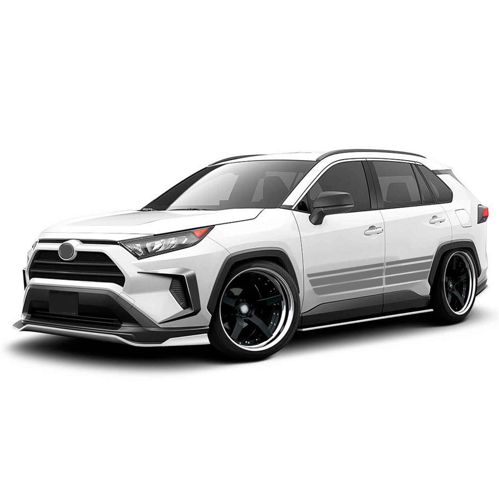 Triple lower belt stripes graphics stickers decal compatible with Toyota Rav4