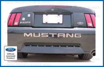 99-04 MUSTANG REAR BUMPER INSERT DECALS LETTERS