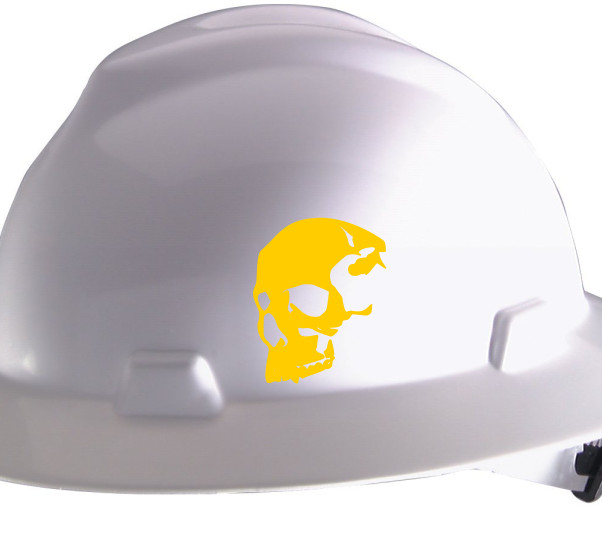 Skull (2) Hard hat decals Construction helmet decals, Contractor Sticker Skull#3