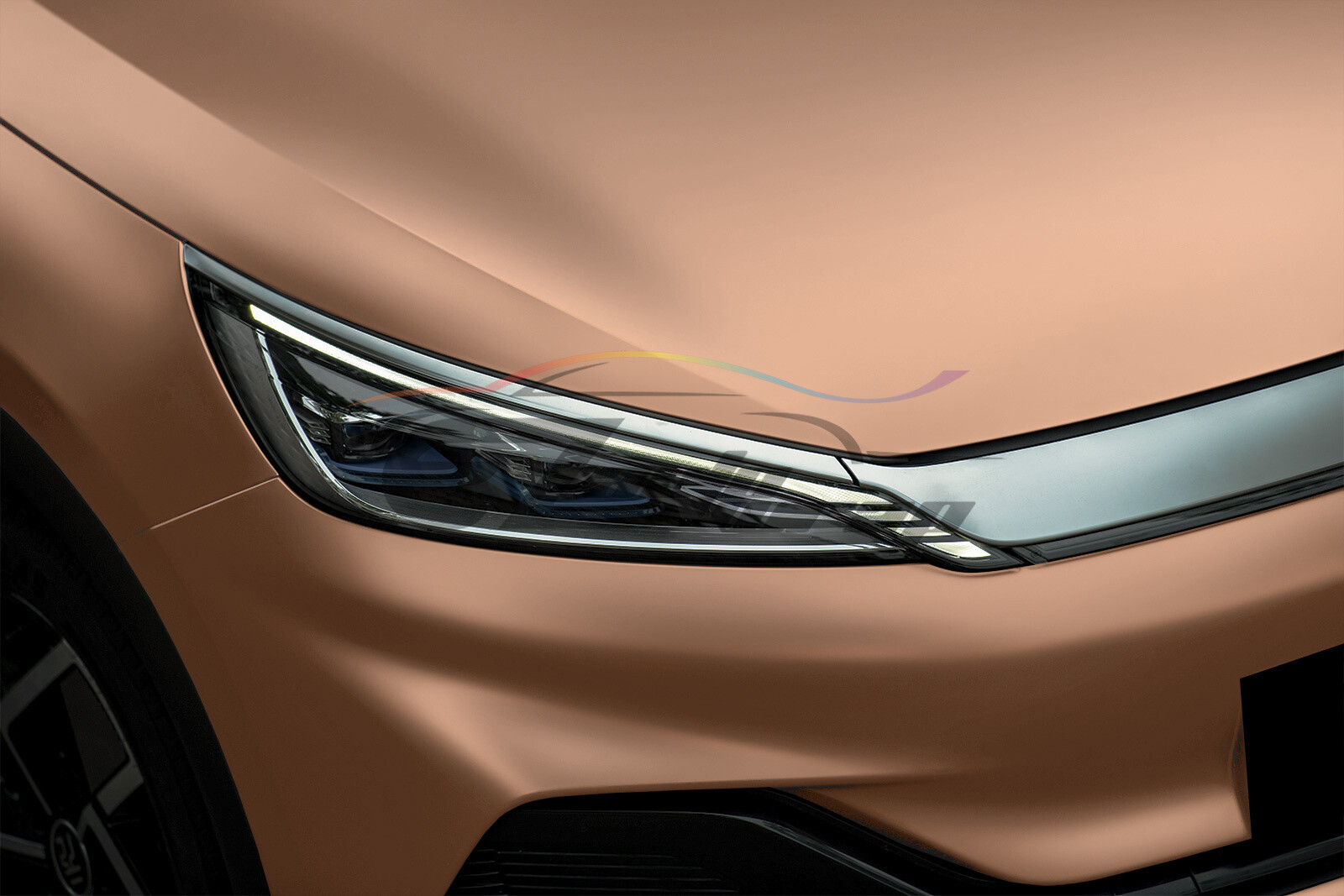 【Satin Chrome】 Rose Gold Matte Metallic Vinyl Wrap Sticker Air Release Sheet DIY