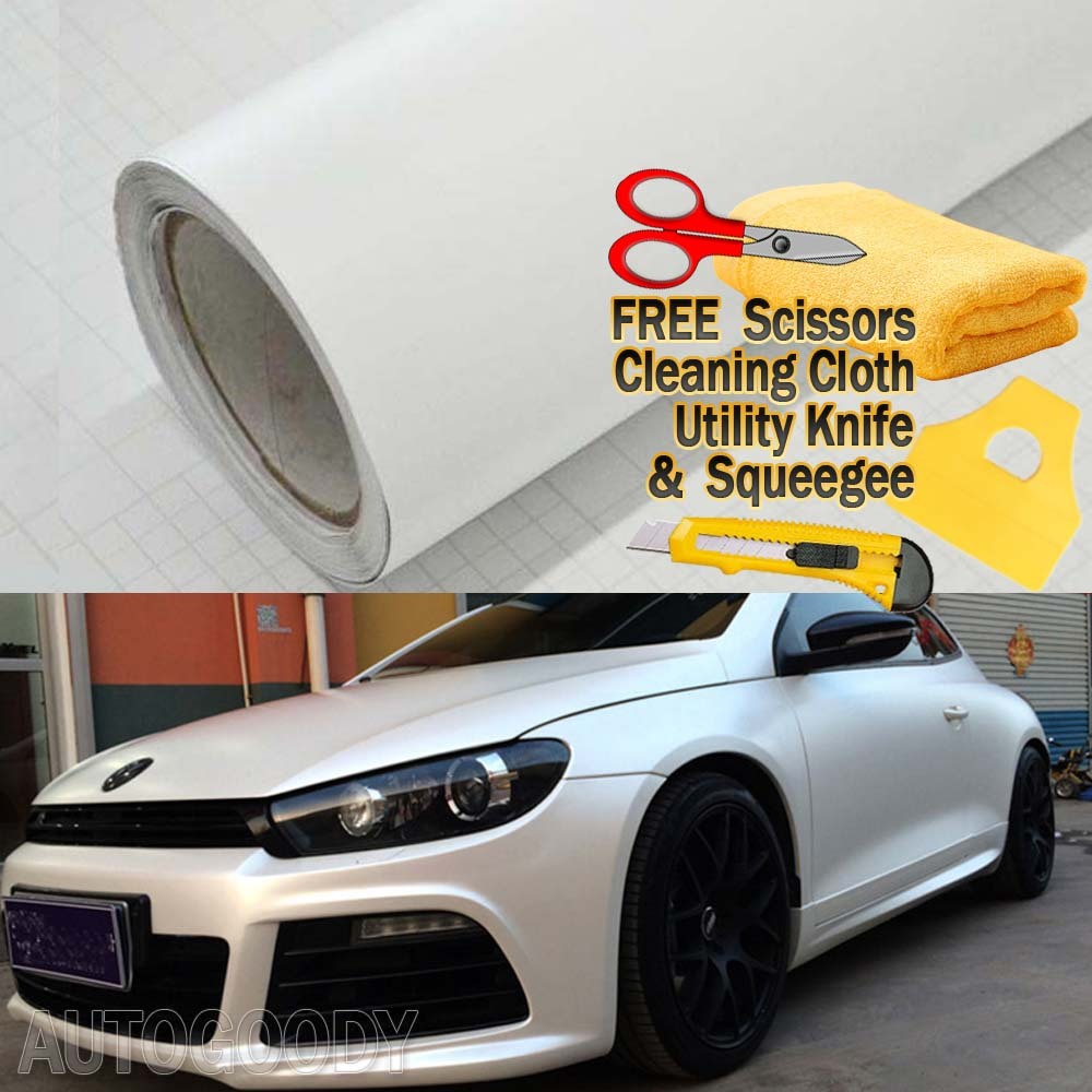108″x60″ Matte Flat White Vinyl Film Wrap Sticker Decal Bubble Free Air Release