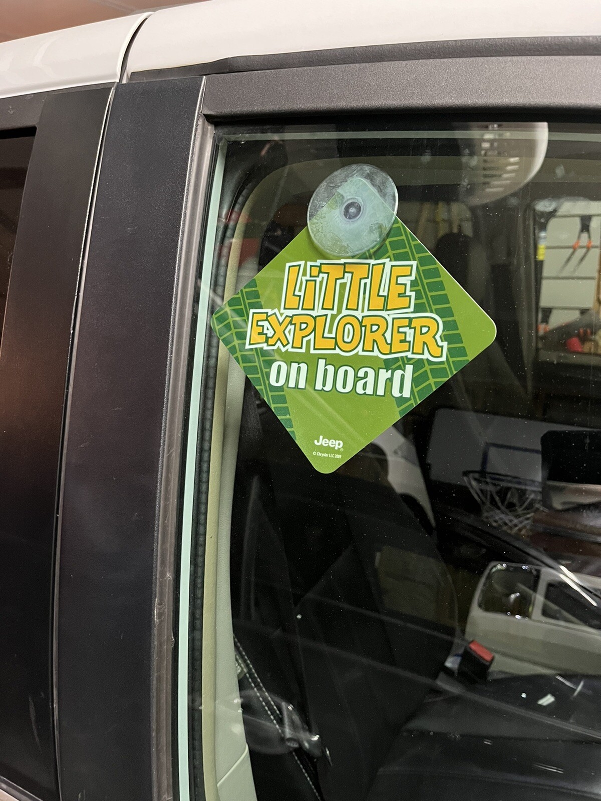 Jeep “Little Explorer On Board” Baby Warning window cling Suction Car Security