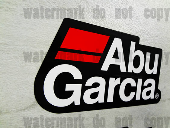 2x Abu Garcia Black Stickers Decals aufkleber Fishing Outdoors Rod line spool