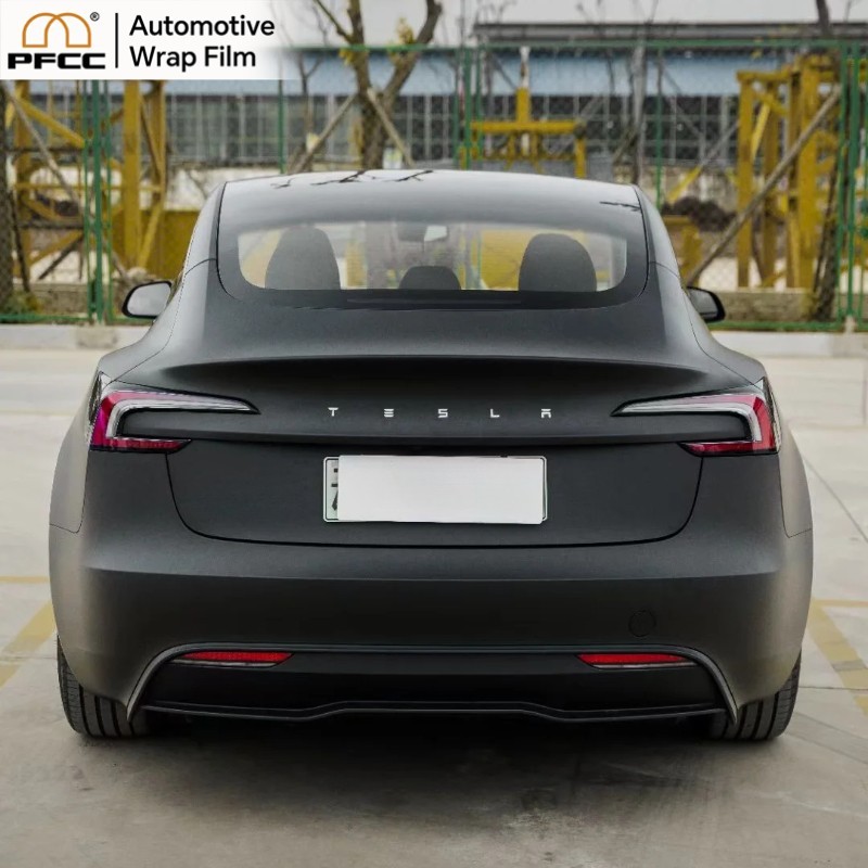 5ft x50ft PET Car Wrap Vinyl Matte Liquid Obsidian Black Air Release Bubble Free