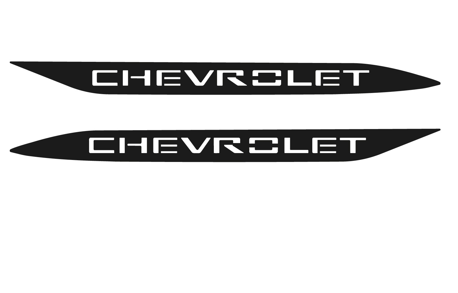 Chevy Silverado Matte Black Chevy Hood Decals 2019-2025 Set of 2 GM Licensed