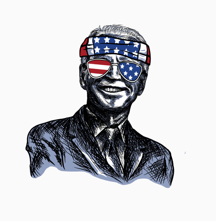 4” President Biden Sticker America 2024 Democrat White House