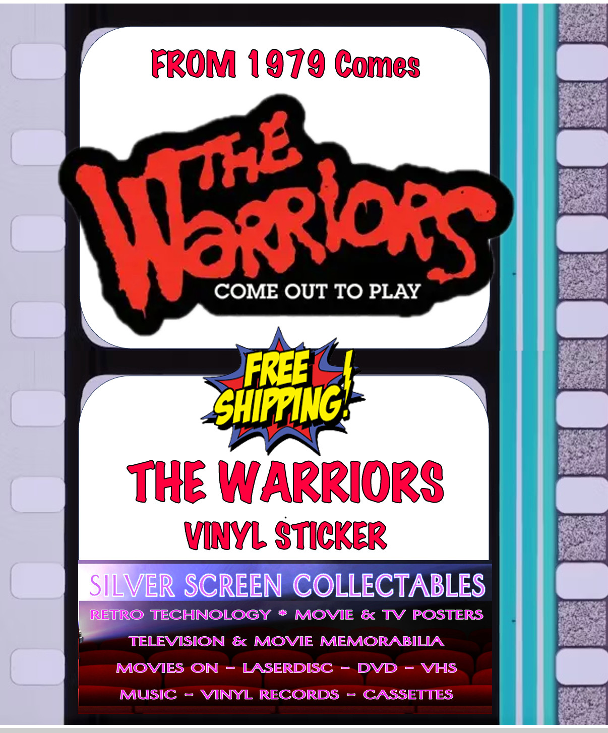 The Warriors 1979 Classic Gang Movie Vinyl Bumper Sticker Free Post