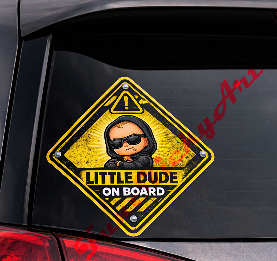 BABY ON BOARD Car 4″ Funny Sticker Weatherproof Vinyl High Quality UV Resistant