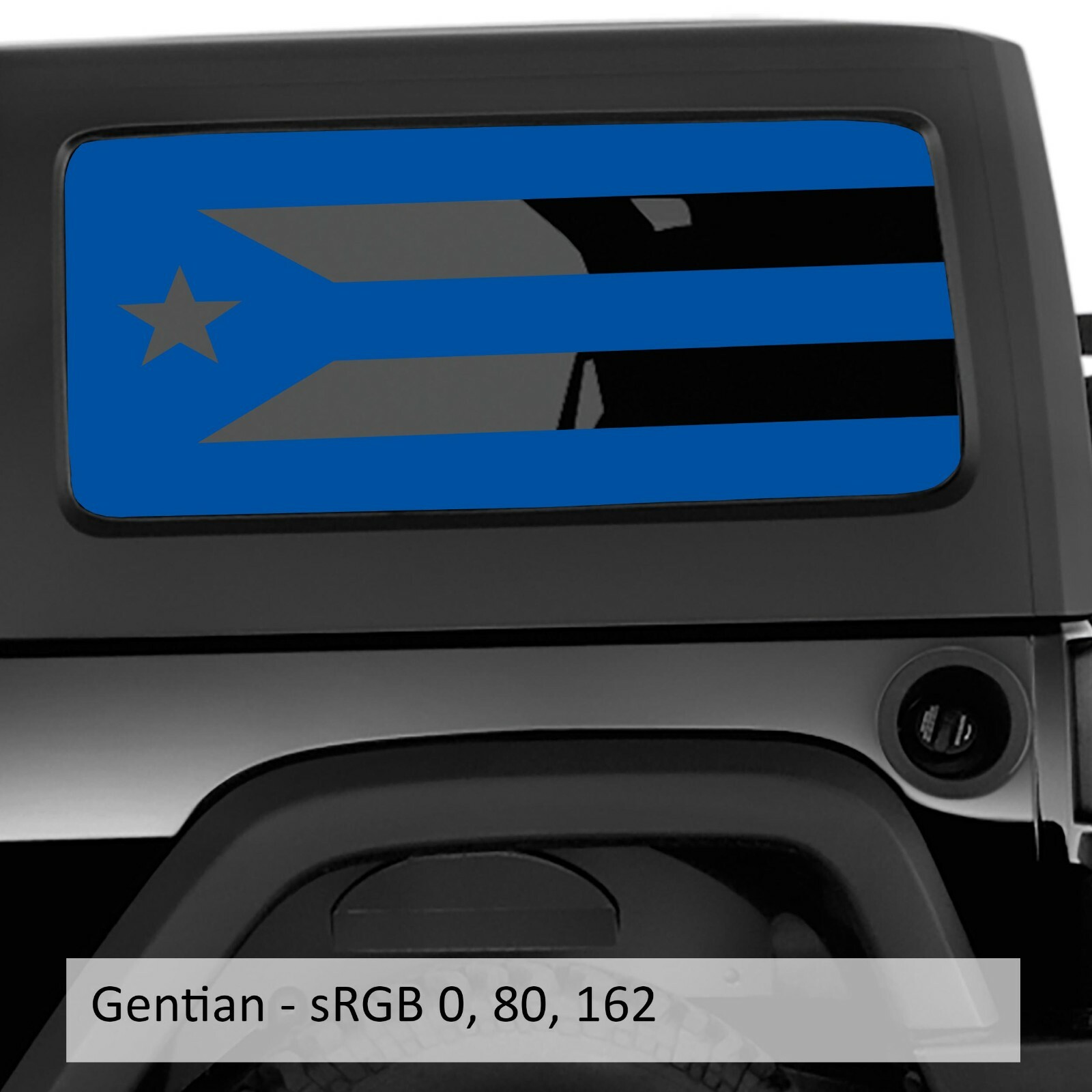 Jk/JL Puerto Rico Flag Decal Hardtop Window Set for Wrangler 2DR Model ’07-’20