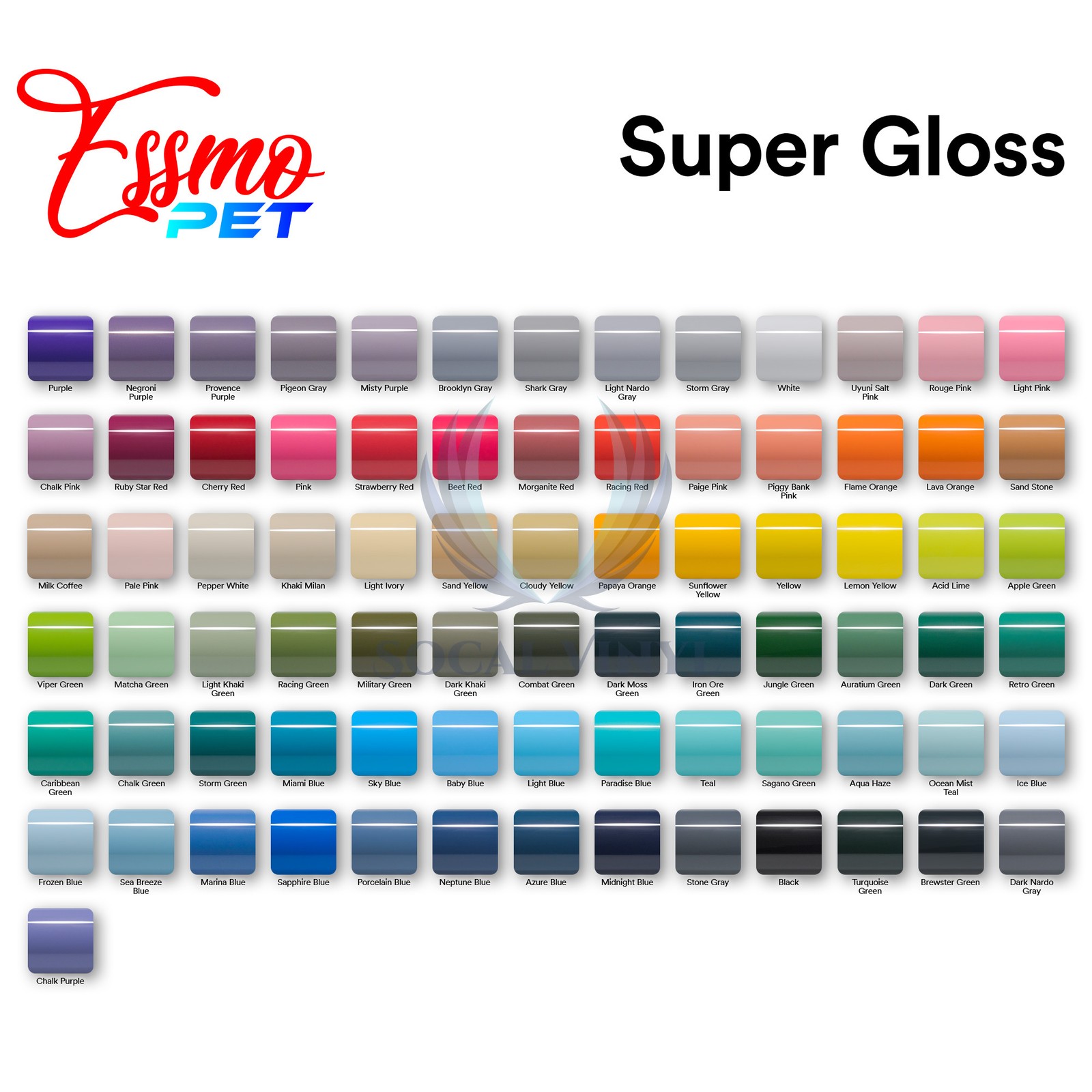ESSMO PET Super Gloss FrozzenBlue Car Vehicle Vinyl Wrap Decal Glossy Like Paint