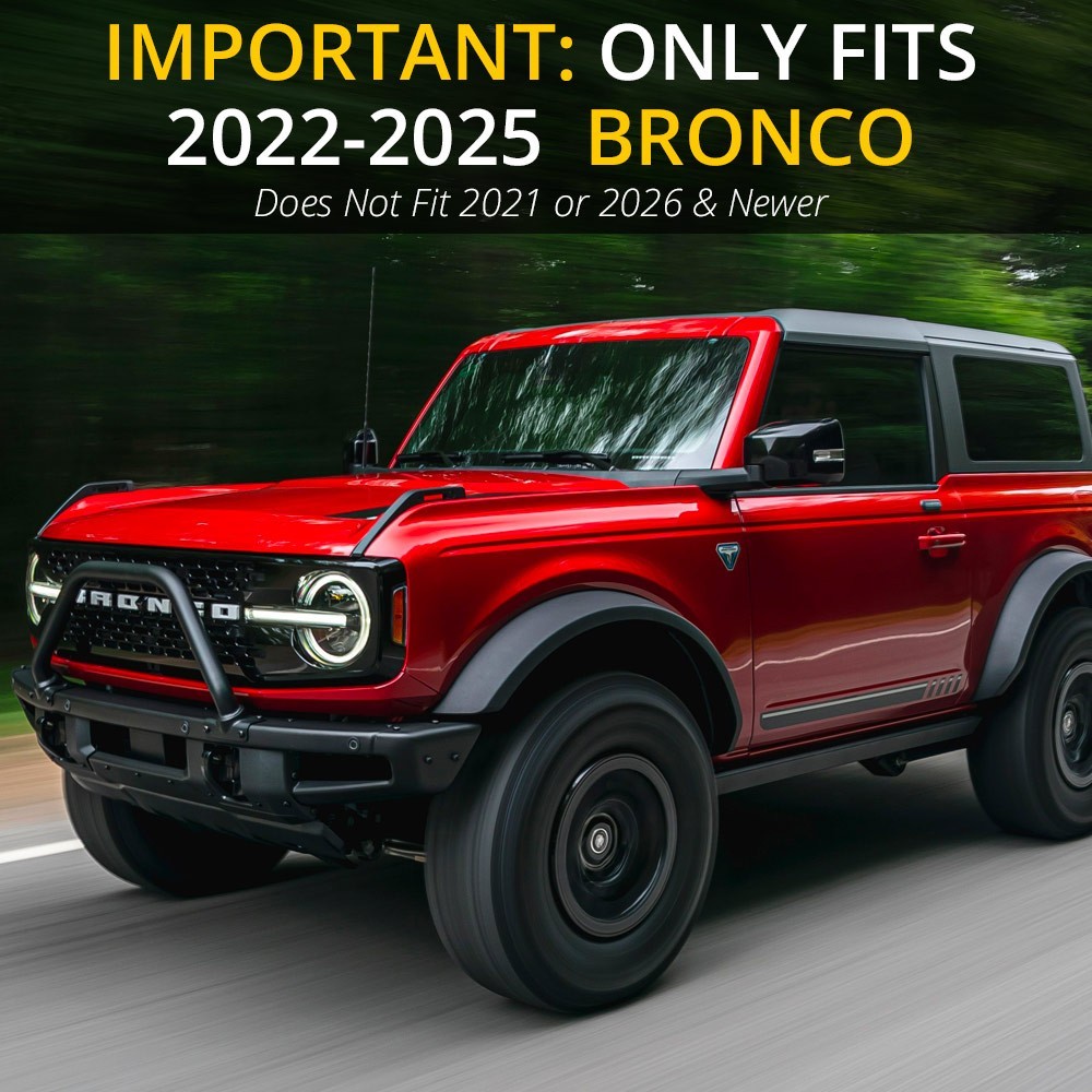 BocaDecals 2022-2024 Ford Bronco Rear Emblem Overlay Insert Decal (Set of 1)
