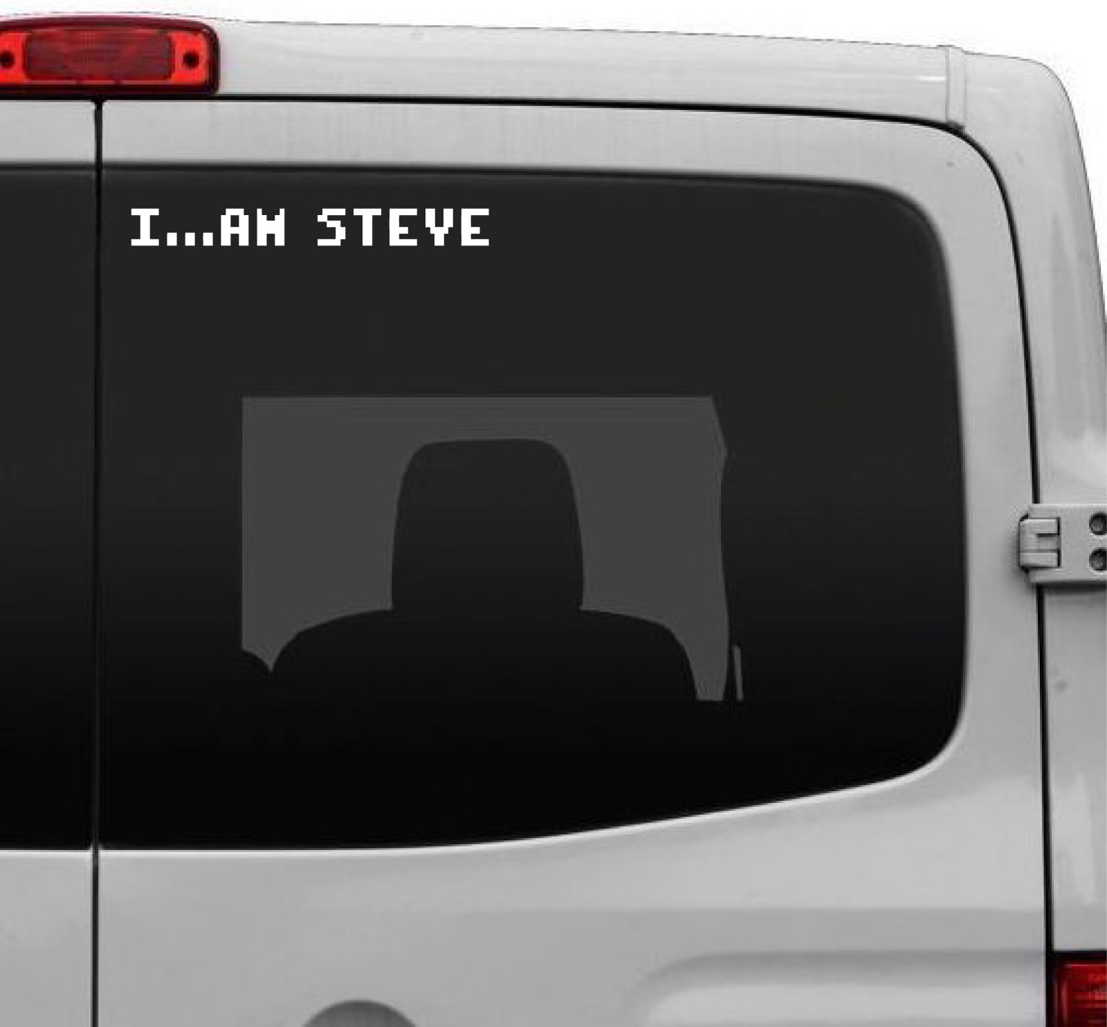 I am steve decal 190mmW Minecraft Car Van Trailer Laptop Gaming.