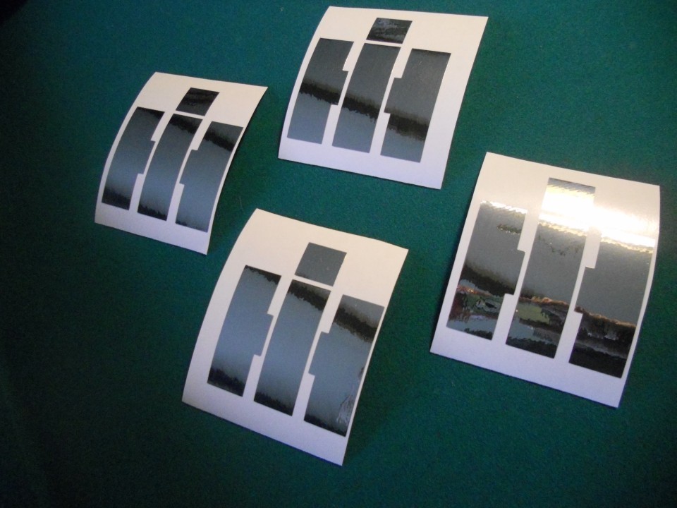 4 SMALL 4 X 3.75 HD CHROME INTERNATIONAL HARVESTER DECAL STICKER IH DIESEL