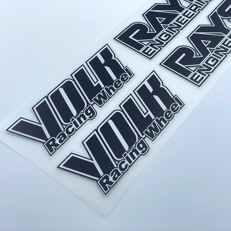 NEW 8pcs JDM Japan Black Rays Engineering VOLK Racing TE37 Wheel decals sticker