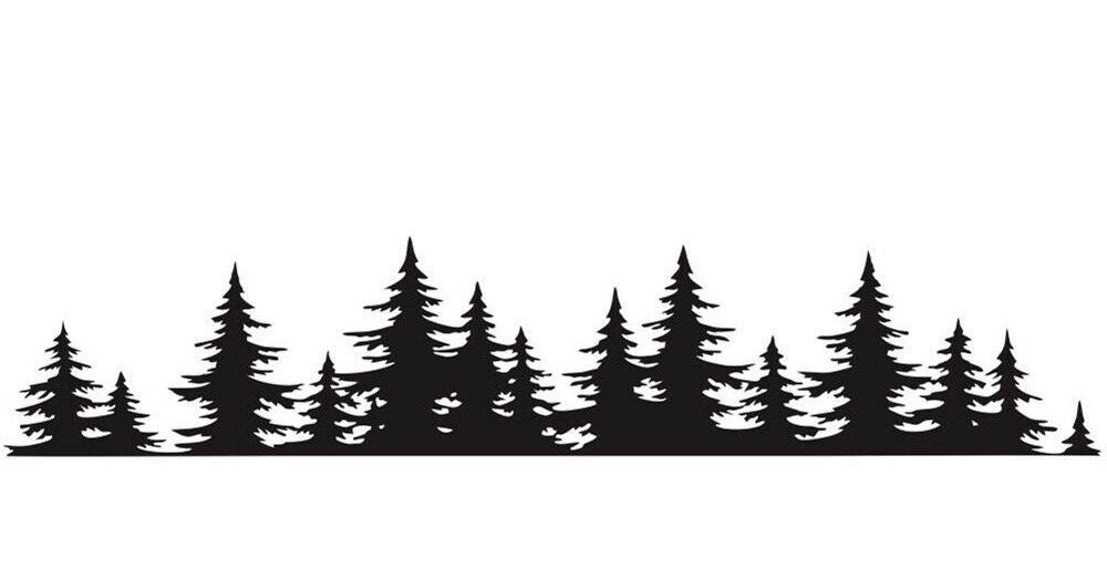 TREE LANDSCAPE SCENE BANNER Vinyl Decal -Sticker for Car Jeep Truck Window