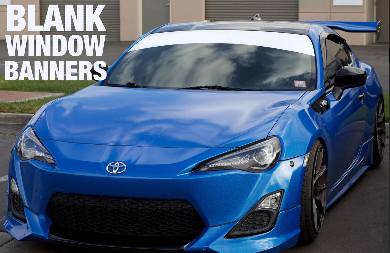 windshield banner white EZ INSTALL WET yes