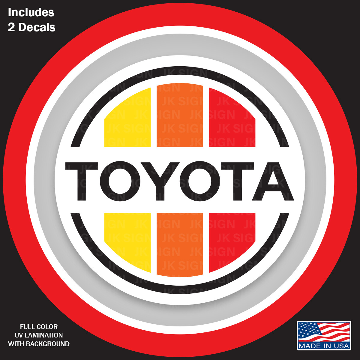 Vintage Color Sticker Decal (Include 2 Decals) FITS on TOYOTA FJ40 FJ60 FJ80