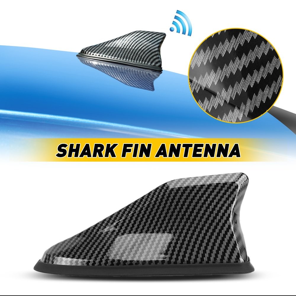 Shark Fin Car Roof Antenna Radio FM/AM Signal Aerial Carbon Fiber For Toy D