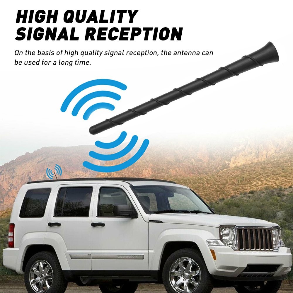 1/2set Universal AM 8″ AM Antenna FM Radio Black for Motorcycles Cars Street B R