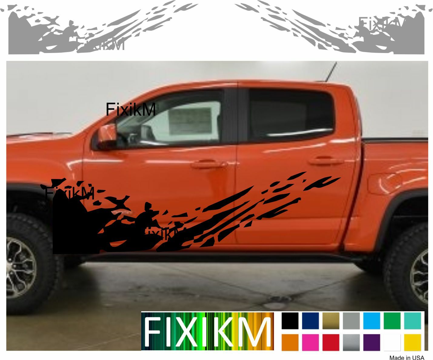 Mud splash graphics decal fit for any cars and trucks left and right side set