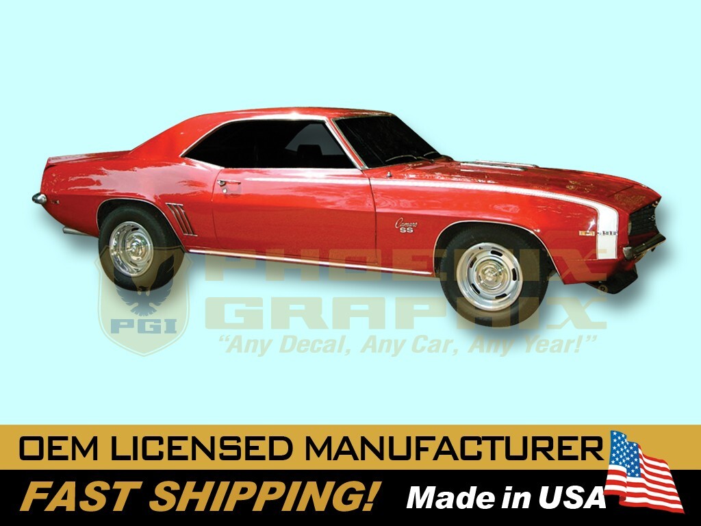 1969 Chevrolet Camaro Rally Sport RS SS Super Sport Stencil Decals & Stripes Kit