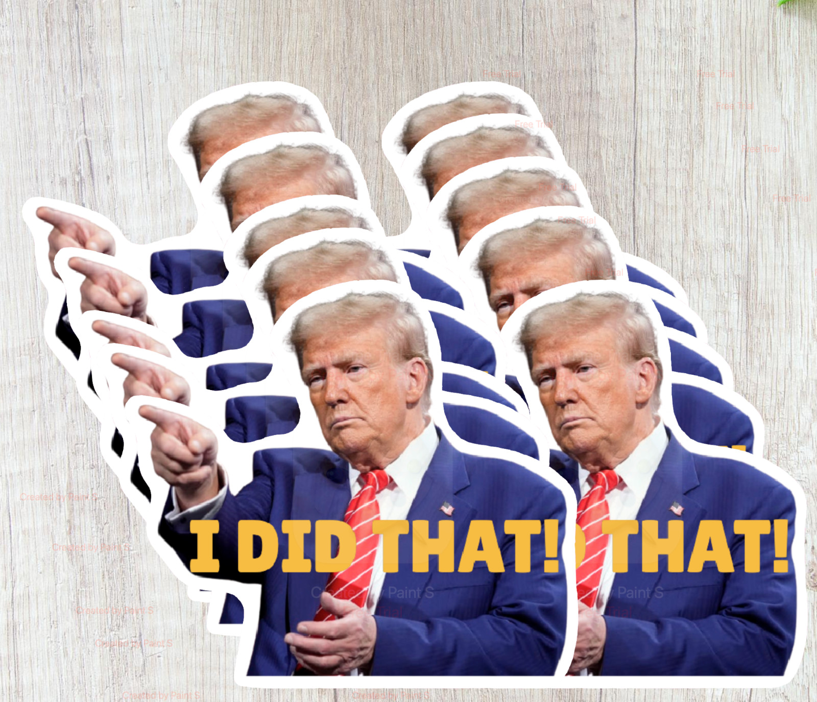 16 I DID THAT Trump Gas Pump Sticker Inflation 2″ x 2″ Printed in the USA