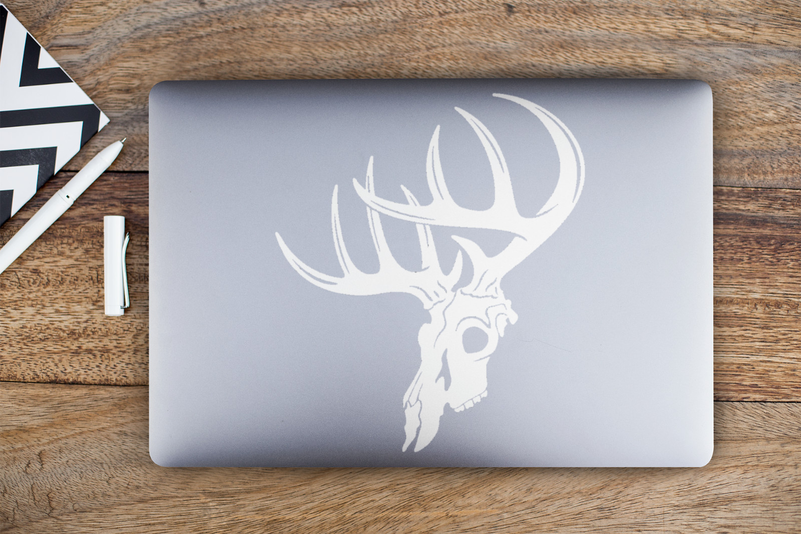 Deer Skull Truck Vinyl Decal Large Hunting Bumper Trailer Sticker Multiple Sizes
