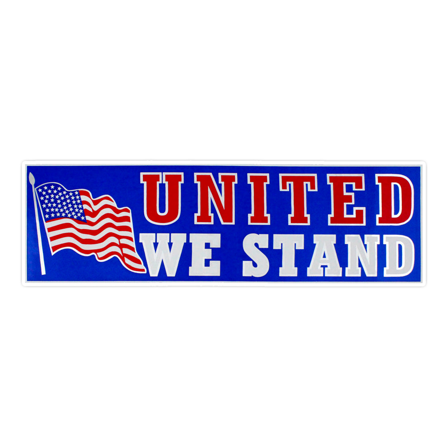 United We Stand Metallic Bumper Sticker Military Vinyl Soldier Decal 5″