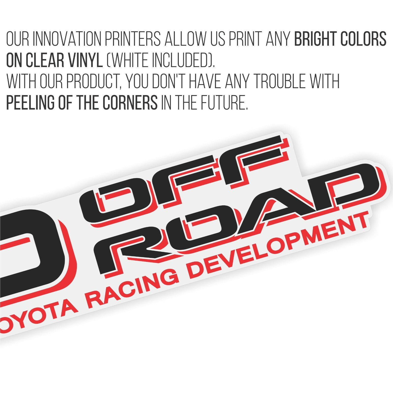 TRD Off Road Replacement Decals Toyota Tacoma Tundra 2005-2023 Clear Set of 2
