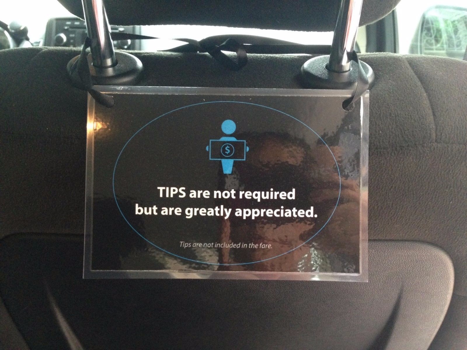 3 x Headrest Tips Sign Rating Car Display Cards