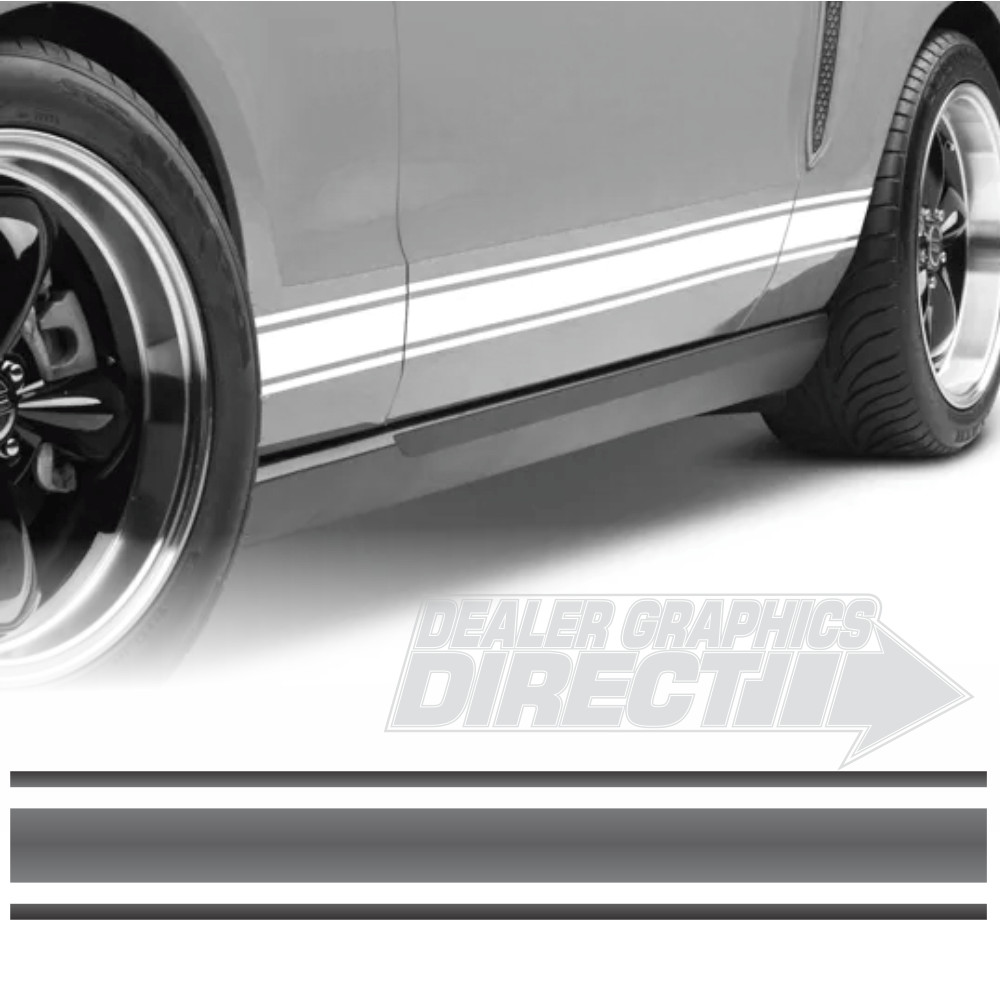 Ford Mustang Factory Style Rocker Panel Stripes 5 Styles Designed for All Years