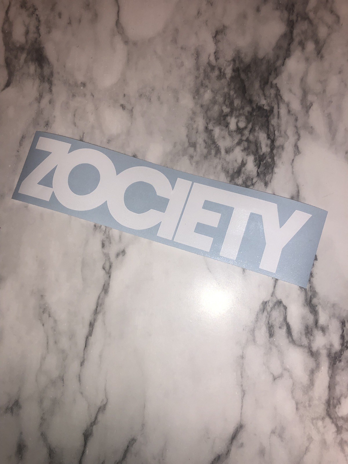 2x Zociety Decal Sticker In White