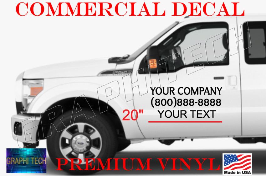 Truck Company Door Decals Set of 2 Custom Business Information USA ORACAL 651