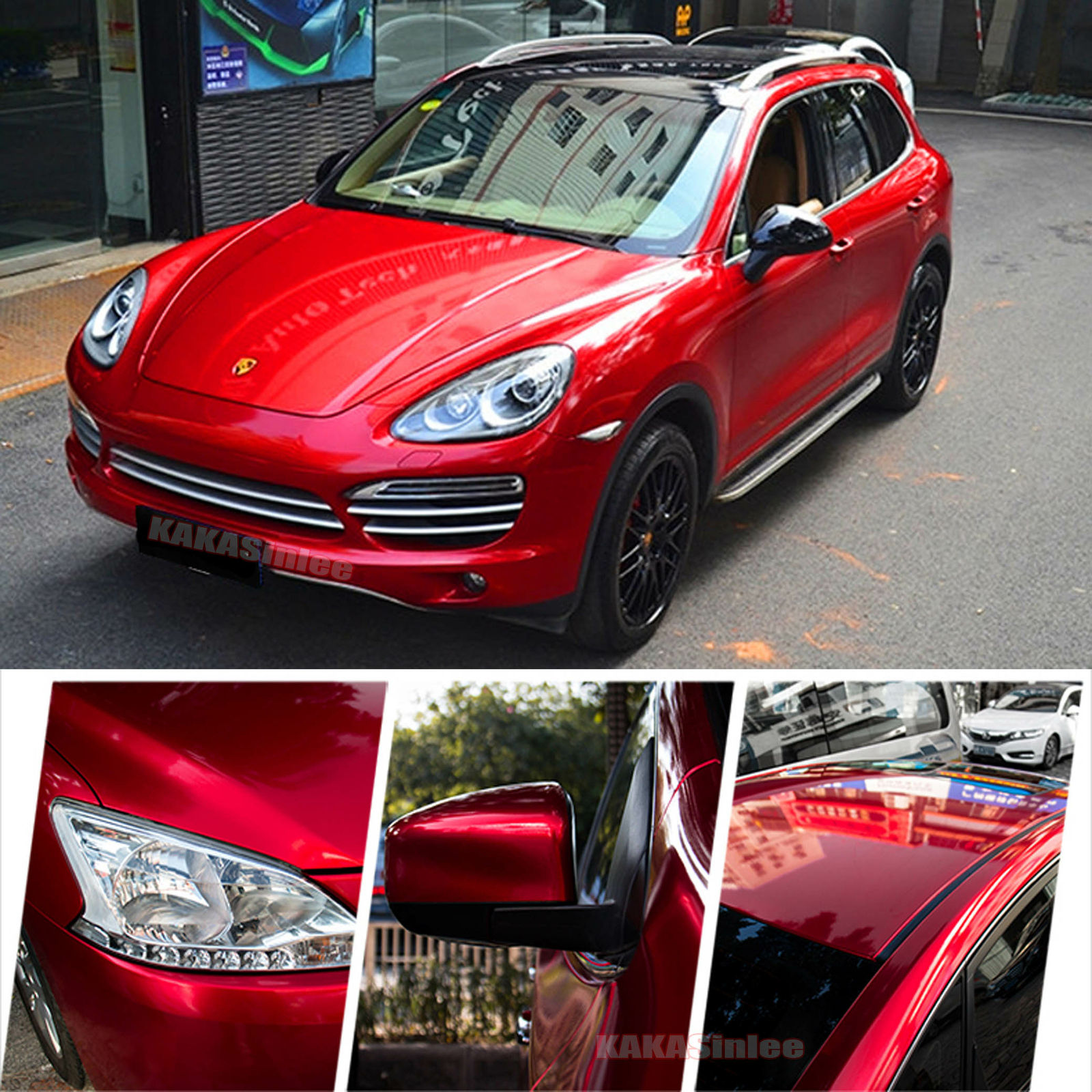 Red Brushed Satin Mirror Chrome Pearl Glossy Chameleon Car Vinyl Wrap Sticker US