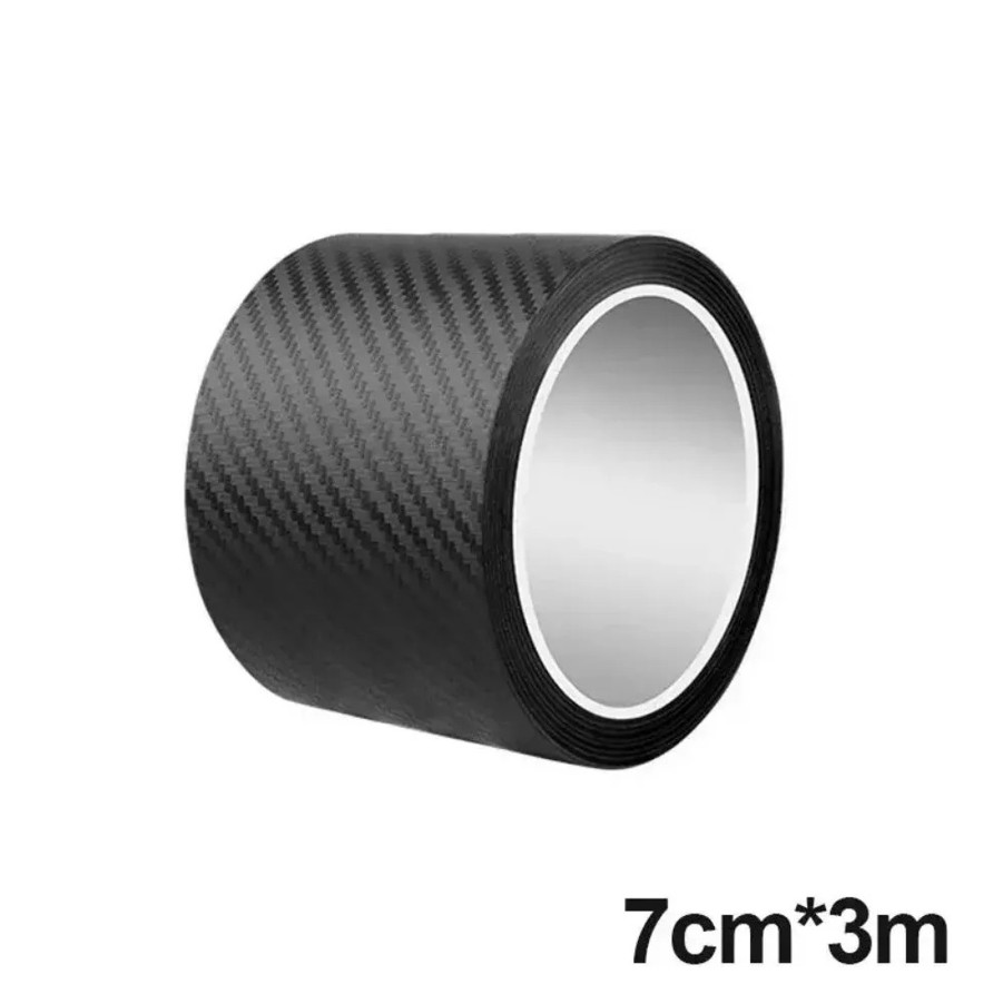 1pc 3D Carbon Fiber Car Door Sill Sticker Anti Scratch Waterproof Film – NEW