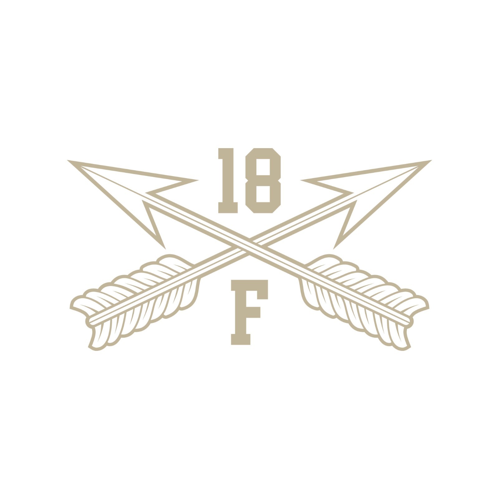 Army MOS 18F Special Forces Intelligence Sergeant Crossed Arrows Decal 3″ x 5.5″