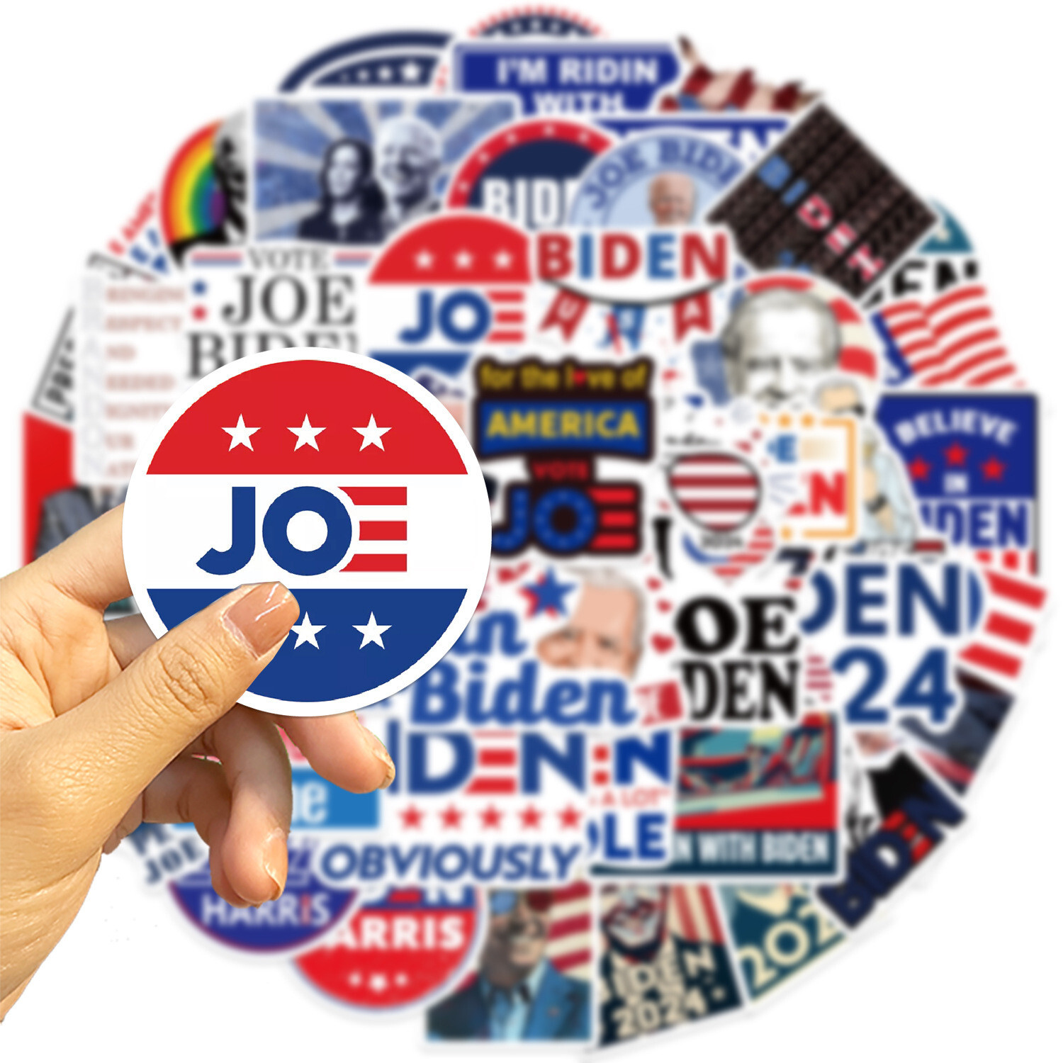 50 PCS Pack Joe Biden Stickers Decal 2024 President Election Campaign Supplies
