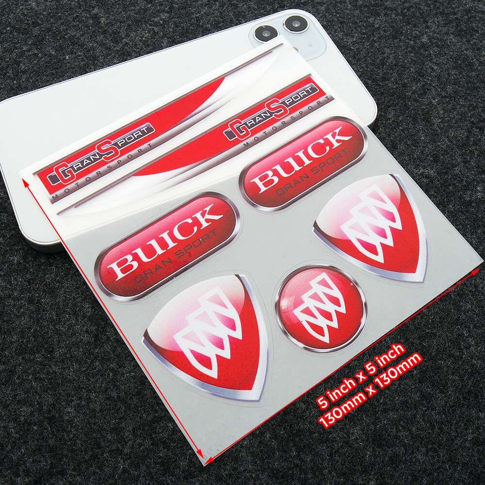 Buick GS Gran Sport Car Medal Logo Stripe Marker Sticker Vinyl 3D Decal Decor