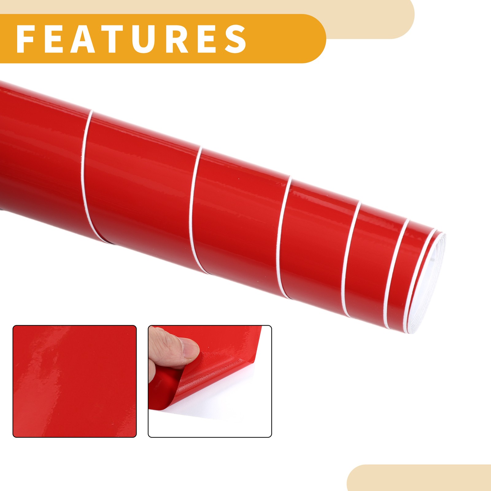 Car Wrap Film 5.5 ft x 59.84 inch Bright Red 1 Pc Exterior Interior Protective
