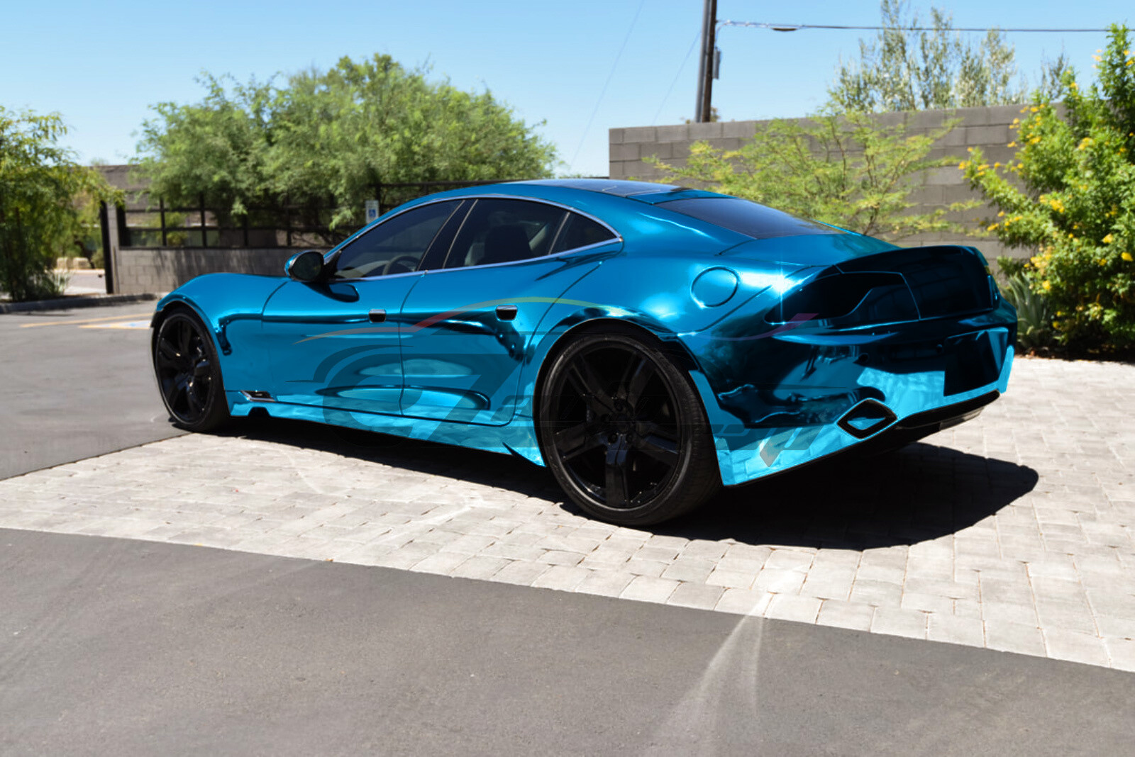 Supercast Chrome Light Blue Car Vinyl Wrap Decal Sticker Bubble Free Sheet Film