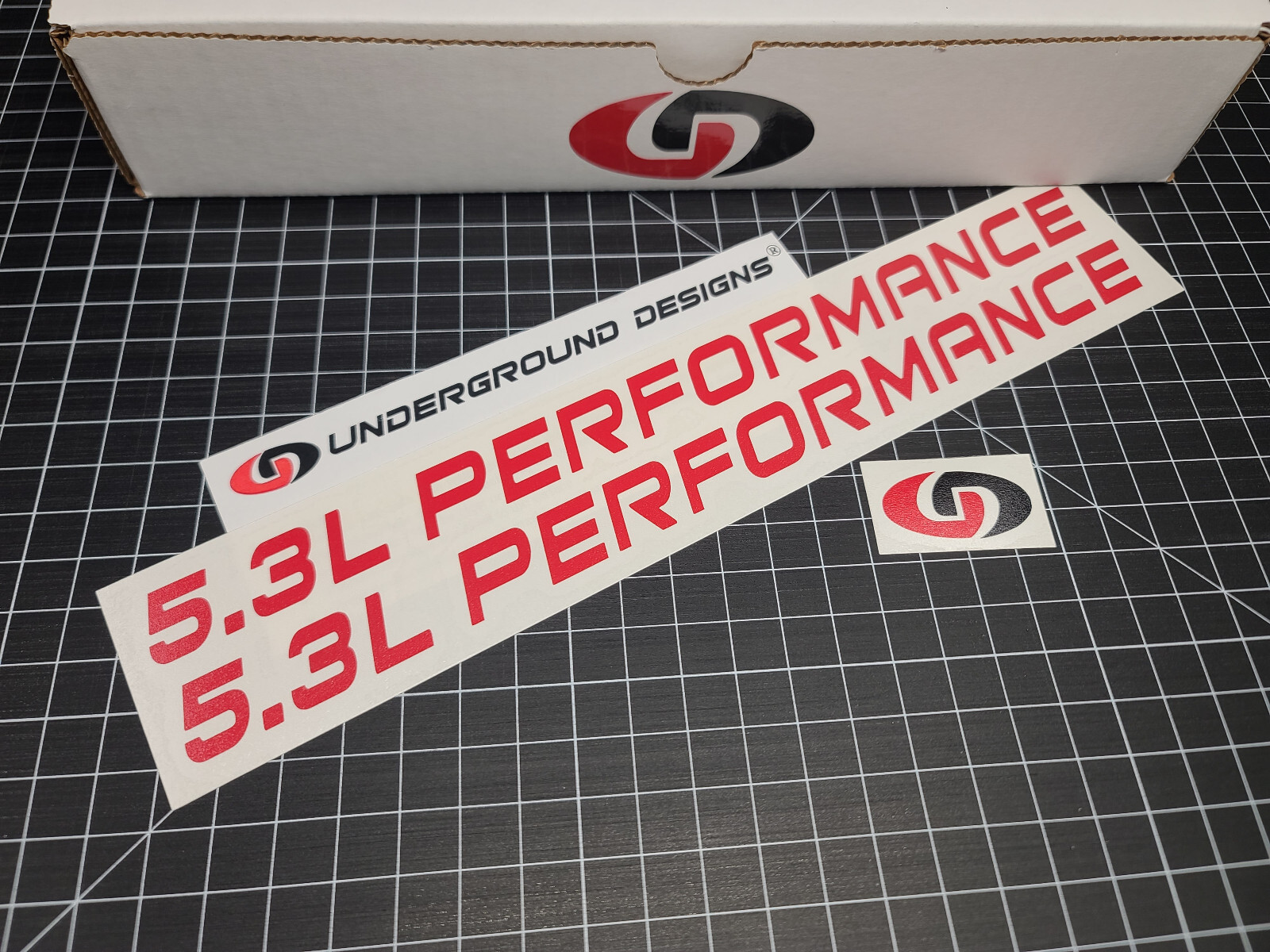 5.3L Performance Decals (2-Pack) Vortec V8 Engine Hood Stickers Silverado Sierra