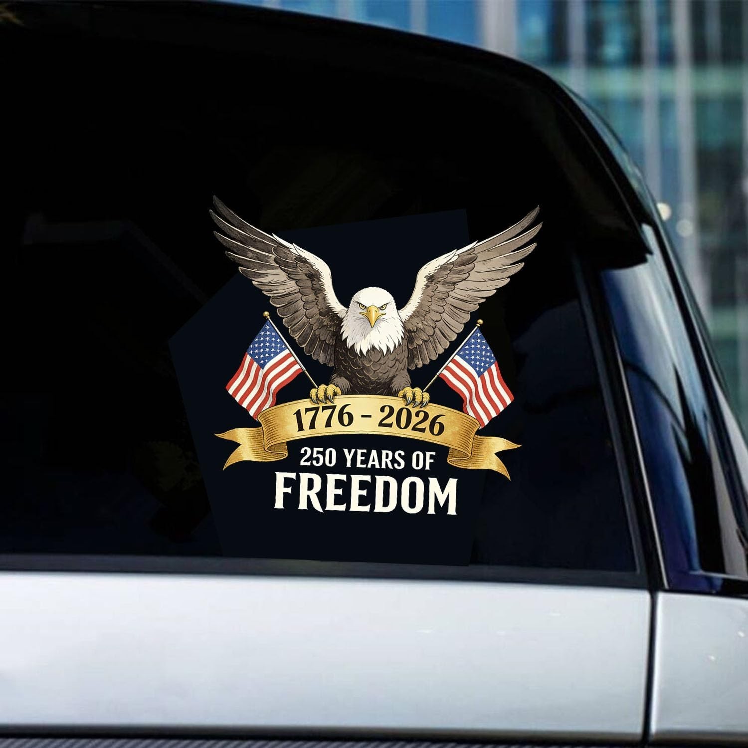 Patriotic 250 America Decal: Fade Resistant Vinyl Sticker for All Vehicles